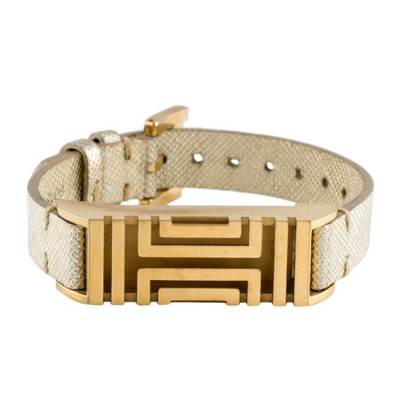 Tory Burch Fitbit Gold leather Wrap Bracelet OS - Picture 14 of 15